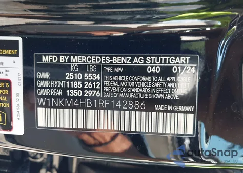 2024 Mercedes-Benz Glc 300 4Matic Suv from USA, damaged, VIN W1NKM4HB1RF142886